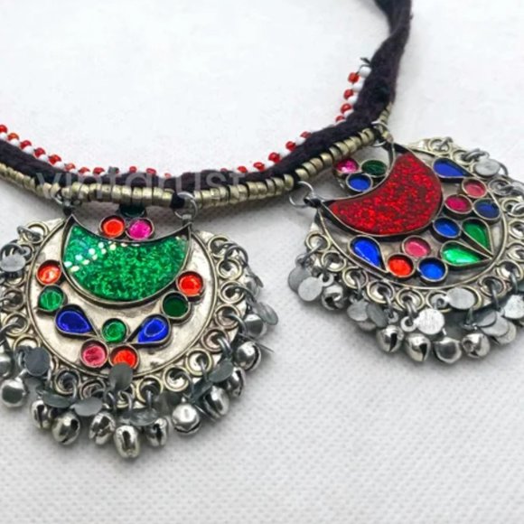 Tribal Chand Bali Kuchi Choker Necklace - Picture 3 of 6